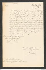 k.k. naturhistorisches Hofmuseum, Intendanzakten 1885-1896 (Hauer), Aktenzahl Z.319/1887, Seite 1